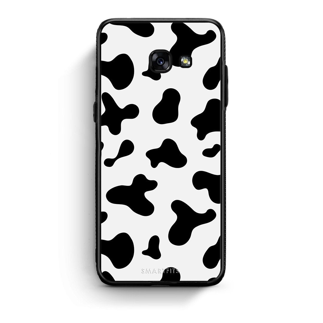 Samsung A5 2017 Cow Print θήκη από τη Smartfits με σχέδιο στο πίσω μέρος και μαύρο περίβλημα | Smartphone case with colorful back and black bezels by Smartfits