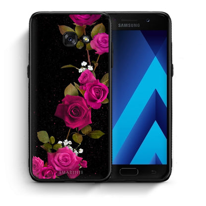 Θήκη Samsung A5 2017 Red Roses Flower από τη Smartfits με σχέδιο στο πίσω μέρος και μαύρο περίβλημα | Samsung A5 2017 Red Roses Flower case with colorful back and black bezels