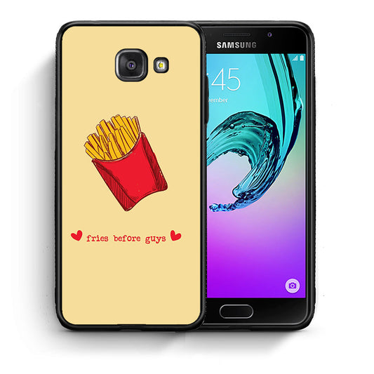 Θήκη Αγίου Βαλεντίνου Samsung A5 2017 Fries Before Guys από τη Smartfits με σχέδιο στο πίσω μέρος και μαύρο περίβλημα | Samsung A5 2017 Fries Before Guys case with colorful back and black bezels