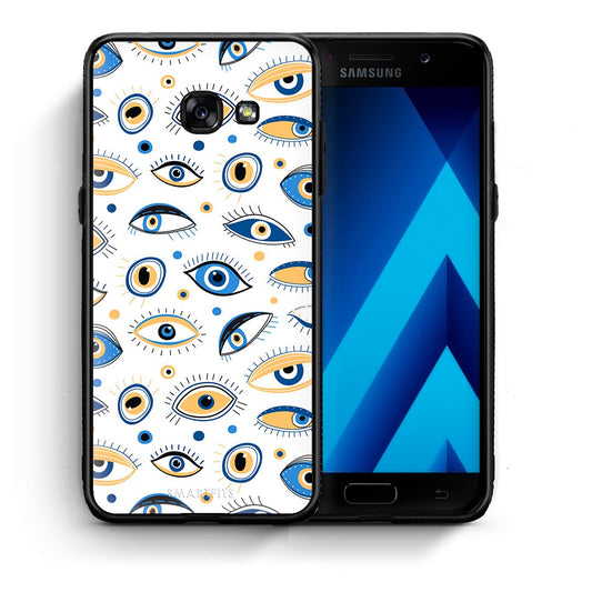 Θήκη Samsung A5 2017 Ftou Ftou από τη Smartfits με σχέδιο στο πίσω μέρος και μαύρο περίβλημα | Samsung A5 2017 Ftou Ftou case with colorful back and black bezels