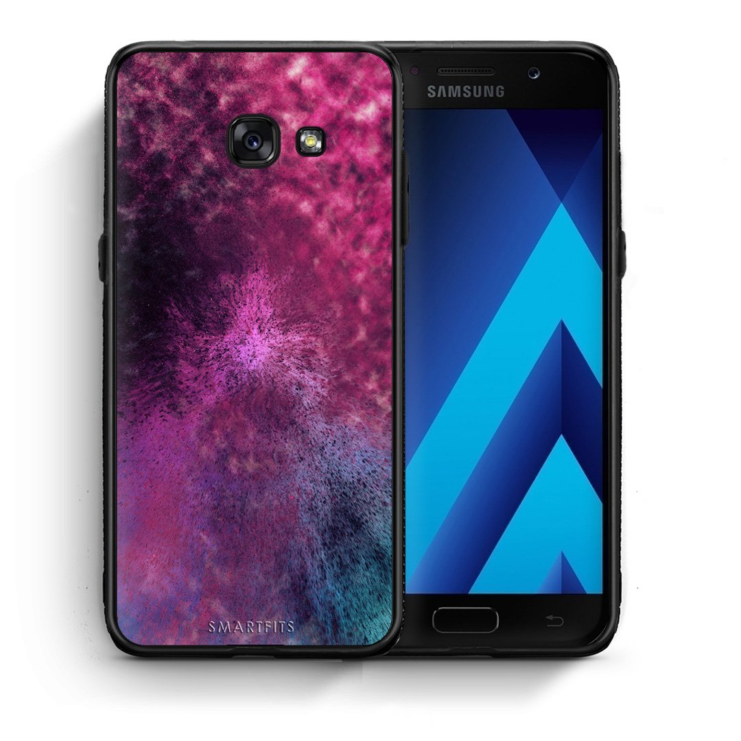 Θήκη Samsung A5 2017 Aurora Galaxy από τη Smartfits με σχέδιο στο πίσω μέρος και μαύρο περίβλημα | Samsung A5 2017 Aurora Galaxy case with colorful back and black bezels