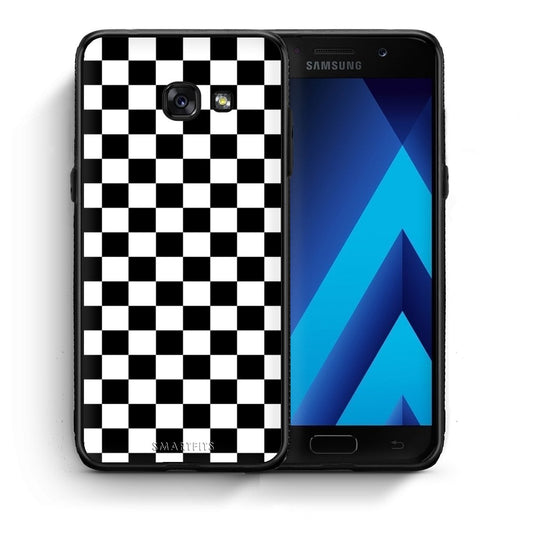 Θήκη Samsung A5 2017 Squares Geometric από τη Smartfits με σχέδιο στο πίσω μέρος και μαύρο περίβλημα | Samsung A5 2017 Squares Geometric case with colorful back and black bezels