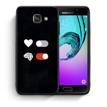 Θήκη Αγίου Βαλεντίνου Samsung A5 2017 Heart Vs Brain από τη Smartfits με σχέδιο στο πίσω μέρος και μαύρο περίβλημα | Samsung A5 2017 Heart Vs Brain case with colorful back and black bezels