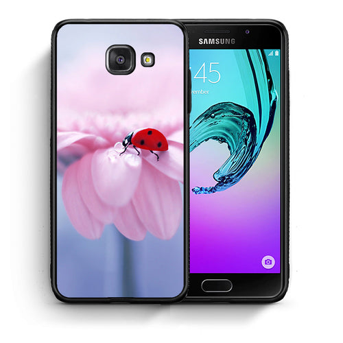 Θήκη Samsung A5 2017 Ladybug Flower από τη Smartfits με σχέδιο στο πίσω μέρος και μαύρο περίβλημα | Samsung A5 2017 Ladybug Flower case with colorful back and black bezels