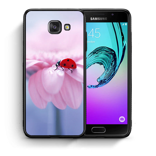 Θήκη Samsung A5 2017 Ladybug Flower από τη Smartfits με σχέδιο στο πίσω μέρος και μαύρο περίβλημα | Samsung A5 2017 Ladybug Flower case with colorful back and black bezels