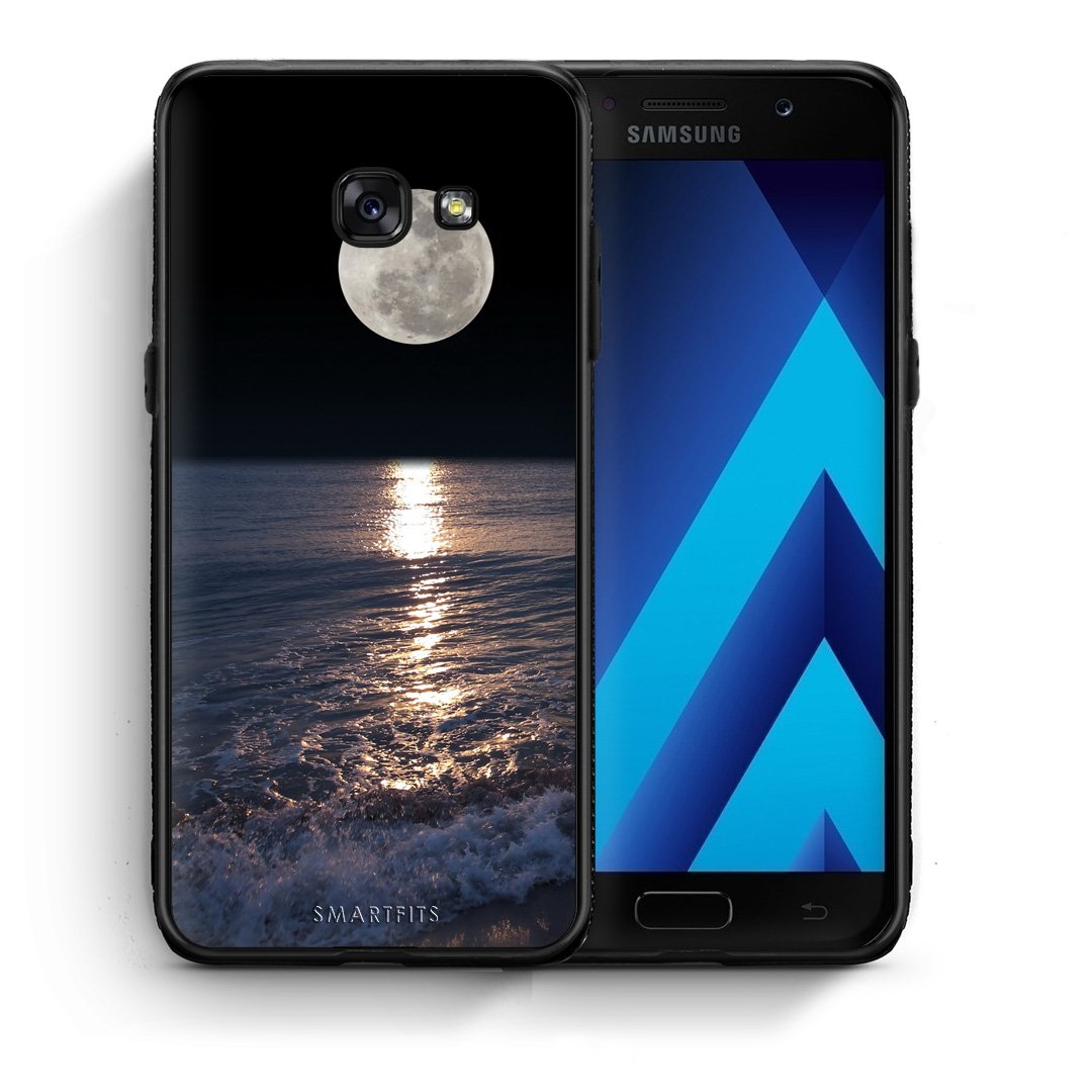 Θήκη Samsung A5 2017 Moon Landscape από τη Smartfits με σχέδιο στο πίσω μέρος και μαύρο περίβλημα | Samsung A5 2017 Moon Landscape case with colorful back and black bezels