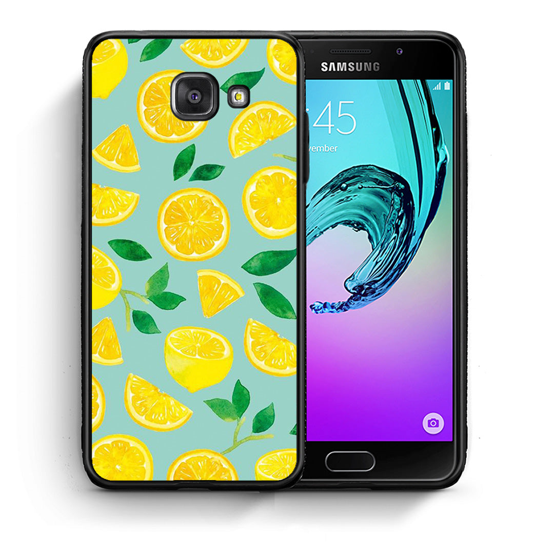 Θήκη Samsung A5 2017 Lemons από τη Smartfits με σχέδιο στο πίσω μέρος και μαύρο περίβλημα | Samsung A5 2017 Lemons case with colorful back and black bezels
