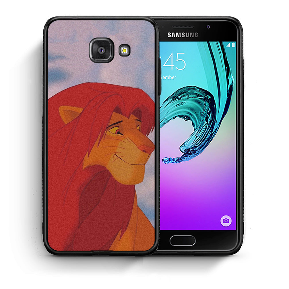Θήκη Αγίου Βαλεντίνου Samsung A5 2017 Lion Love 1 από τη Smartfits με σχέδιο στο πίσω μέρος και μαύρο περίβλημα | Samsung A5 2017 Lion Love 1 case with colorful back and black bezels