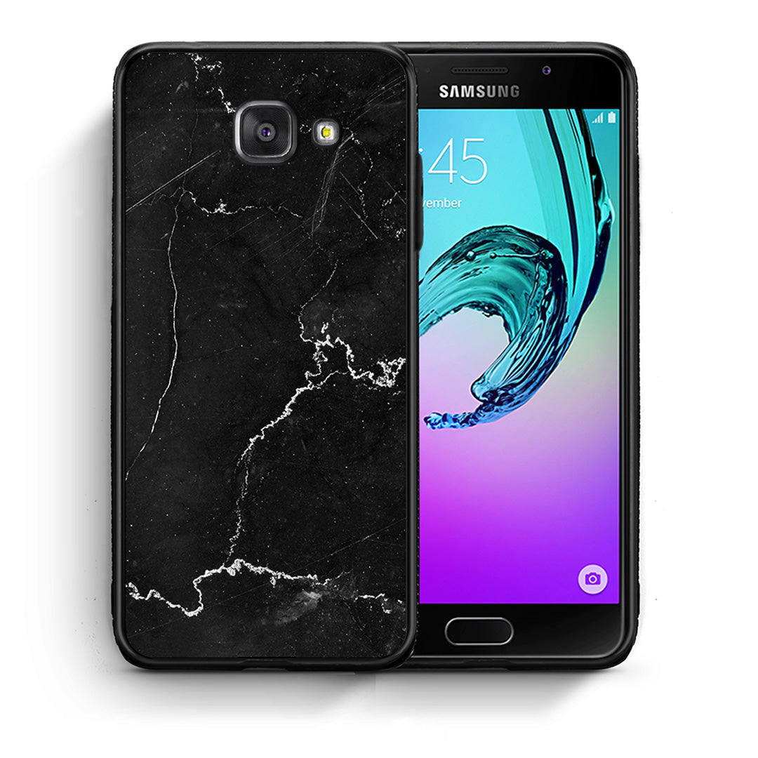 Θήκη Samsung A5 2017 Marble Black από τη Smartfits με σχέδιο στο πίσω μέρος και μαύρο περίβλημα | Samsung A5 2017 Marble Black case with colorful back and black bezels