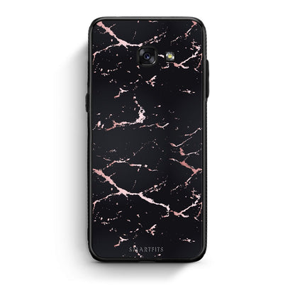 4 - Samsung A5 2017 Black Rosegold Marble case, cover, bumper