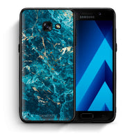 Thumbnail for Θήκη Samsung A5 2017 Marble Blue από τη Smartfits με σχέδιο στο πίσω μέρος και μαύρο περίβλημα | Samsung A5 2017 Marble Blue case with colorful back and black bezels