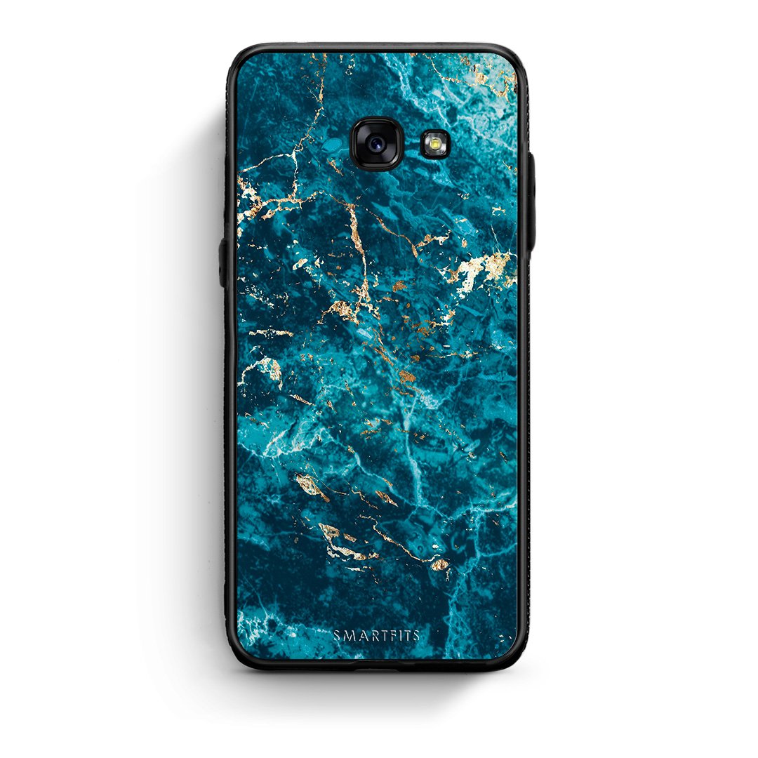 Samsung A5 2017 Marble Blue θήκη από τη Smartfits με σχέδιο στο πίσω μέρος και μαύρο περίβλημα | Smartphone case with colorful back and black bezels by Smartfits