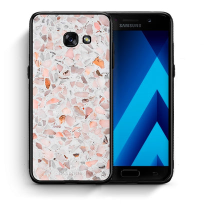 Θήκη Samsung A5 2017 Marble Terrazzo από τη Smartfits με σχέδιο στο πίσω μέρος και μαύρο περίβλημα | Samsung A5 2017 Marble Terrazzo case with colorful back and black bezels