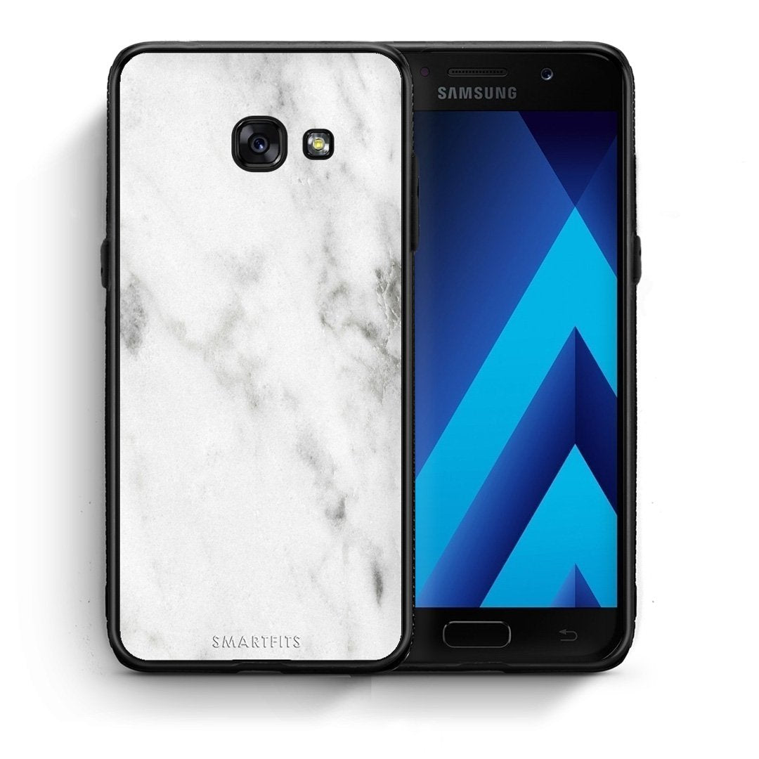 Θήκη Samsung A5 2017 White Marble από τη Smartfits με σχέδιο στο πίσω μέρος και μαύρο περίβλημα | Samsung A5 2017 White Marble case with colorful back and black bezels