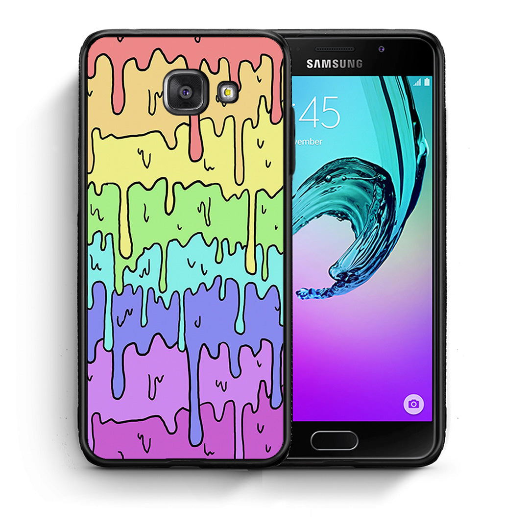 Θήκη Samsung A5 2017 Melting Rainbow από τη Smartfits με σχέδιο στο πίσω μέρος και μαύρο περίβλημα | Samsung A5 2017 Melting Rainbow case with colorful back and black bezels