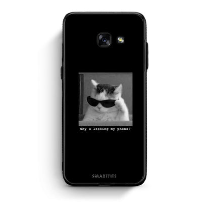 Samsung A5 2017 Meme Cat θήκη από τη Smartfits με σχέδιο στο πίσω μέρος και μαύρο περίβλημα | Smartphone case with colorful back and black bezels by Smartfits
