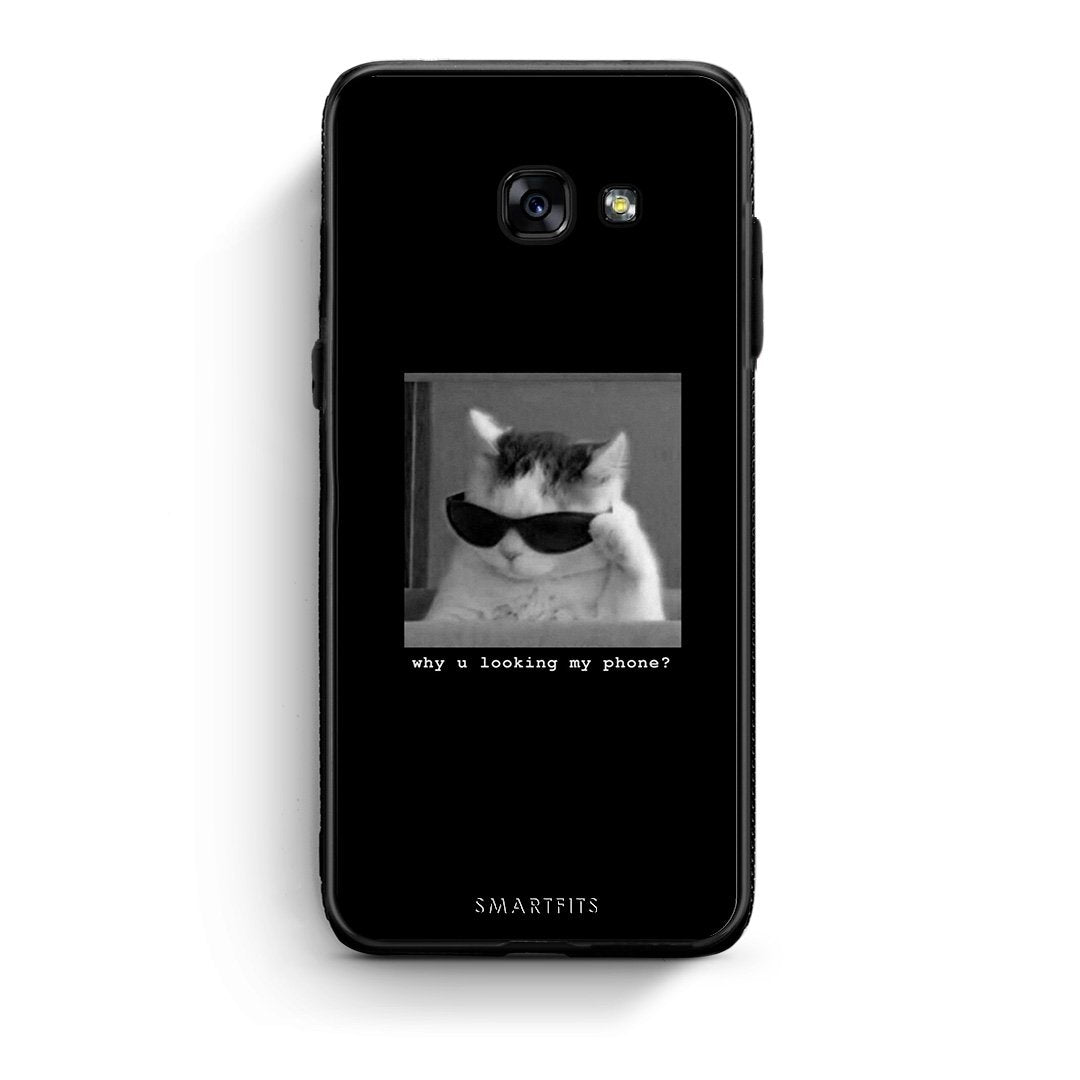 Samsung A5 2017 Meme Cat θήκη από τη Smartfits με σχέδιο στο πίσω μέρος και μαύρο περίβλημα | Smartphone case with colorful back and black bezels by Smartfits