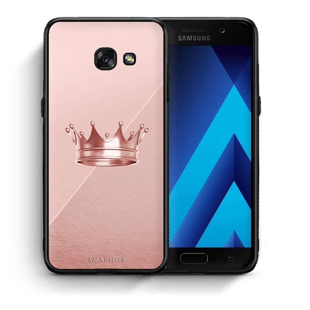 Θήκη Samsung A5 2017 Crown Minimal από τη Smartfits με σχέδιο στο πίσω μέρος και μαύρο περίβλημα | Samsung A5 2017 Crown Minimal case with colorful back and black bezels