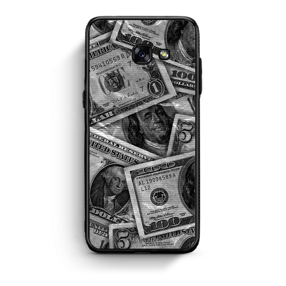 Samsung A5 2017 Money Dollars θήκη από τη Smartfits με σχέδιο στο πίσω μέρος και μαύρο περίβλημα | Smartphone case with colorful back and black bezels by Smartfits