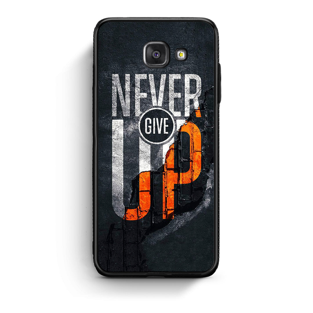 Samsung A5 2017 Never Give Up Θήκη Αγίου Βαλεντίνου από τη Smartfits με σχέδιο στο πίσω μέρος και μαύρο περίβλημα | Smartphone case with colorful back and black bezels by Smartfits