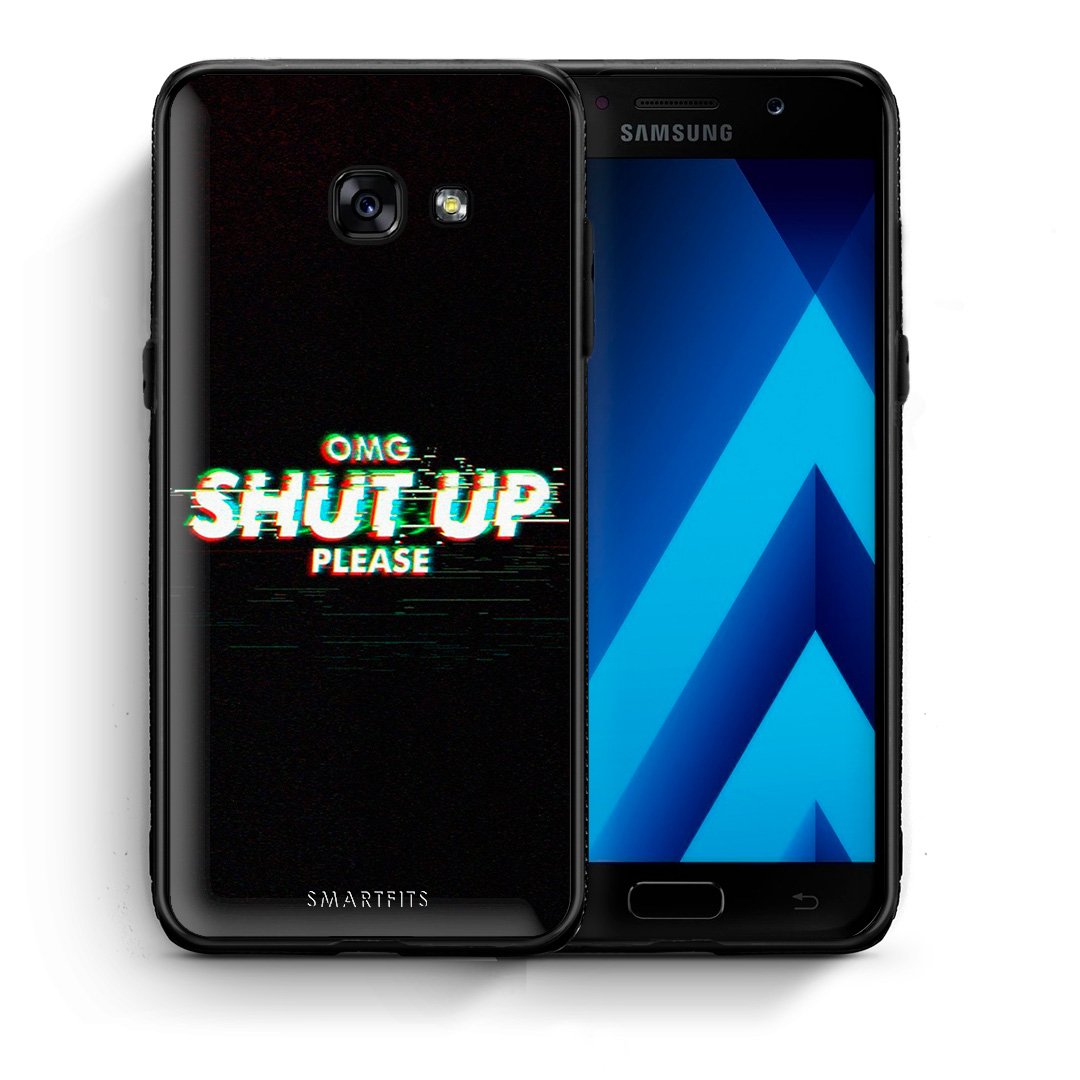Θήκη Samsung A5 2017 OMG ShutUp από τη Smartfits με σχέδιο στο πίσω μέρος και μαύρο περίβλημα | Samsung A5 2017 OMG ShutUp case with colorful back and black bezels