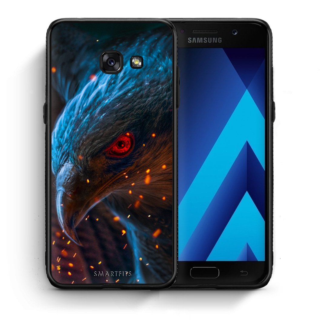 Θήκη Samsung A5 2017 Eagle PopArt από τη Smartfits με σχέδιο στο πίσω μέρος και μαύρο περίβλημα | Samsung A5 2017 Eagle PopArt case with colorful back and black bezels