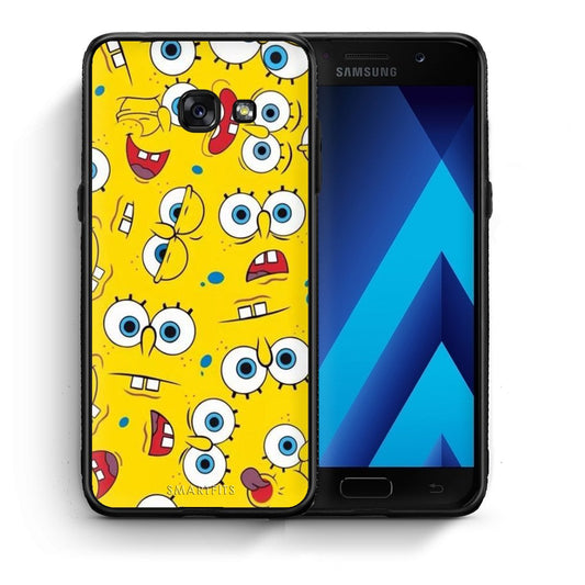 Θήκη Samsung A5 2017 Sponge PopArt από τη Smartfits με σχέδιο στο πίσω μέρος και μαύρο περίβλημα | Samsung A5 2017 Sponge PopArt case with colorful back and black bezels