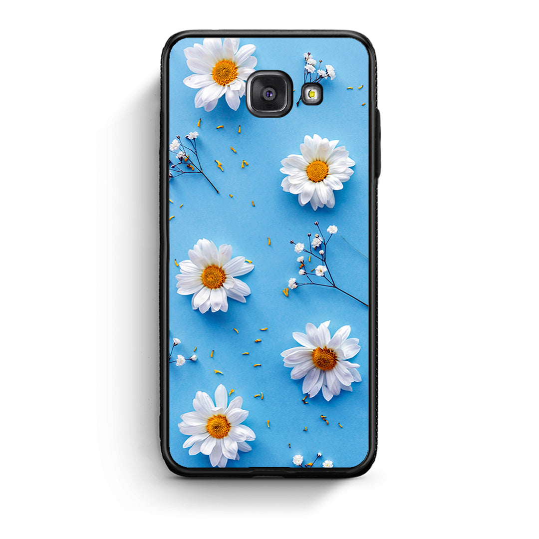 Samsung A5 2017 Real Daisies θήκη από τη Smartfits με σχέδιο στο πίσω μέρος και μαύρο περίβλημα | Smartphone case with colorful back and black bezels by Smartfits
