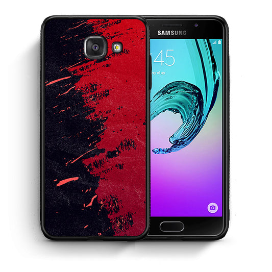 Θήκη Αγίου Βαλεντίνου Samsung A5 2017 Red Paint από τη Smartfits με σχέδιο στο πίσω μέρος και μαύρο περίβλημα | Samsung A5 2017 Red Paint case with colorful back and black bezels