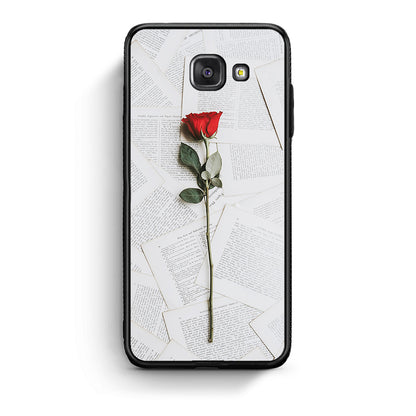 Samsung A5 2017 Red Rose θήκη από τη Smartfits με σχέδιο στο πίσω μέρος και μαύρο περίβλημα | Smartphone case with colorful back and black bezels by Smartfits