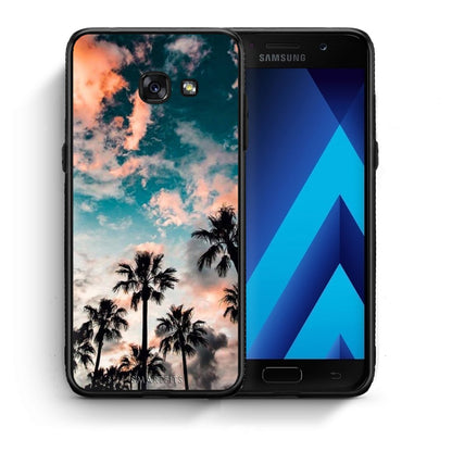 Θήκη Samsung A5 2017 Sky Summer από τη Smartfits με σχέδιο στο πίσω μέρος και μαύρο περίβλημα | Samsung A5 2017 Sky Summer case with colorful back and black bezels