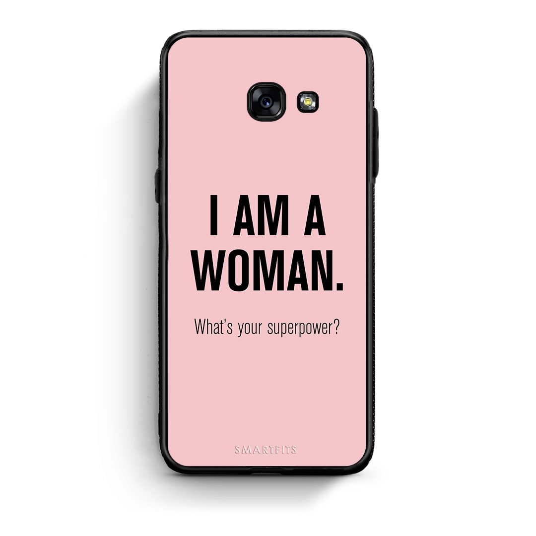 Samsung A5 2017 Superpower Woman θήκη από τη Smartfits με σχέδιο στο πίσω μέρος και μαύρο περίβλημα | Smartphone case with colorful back and black bezels by Smartfits