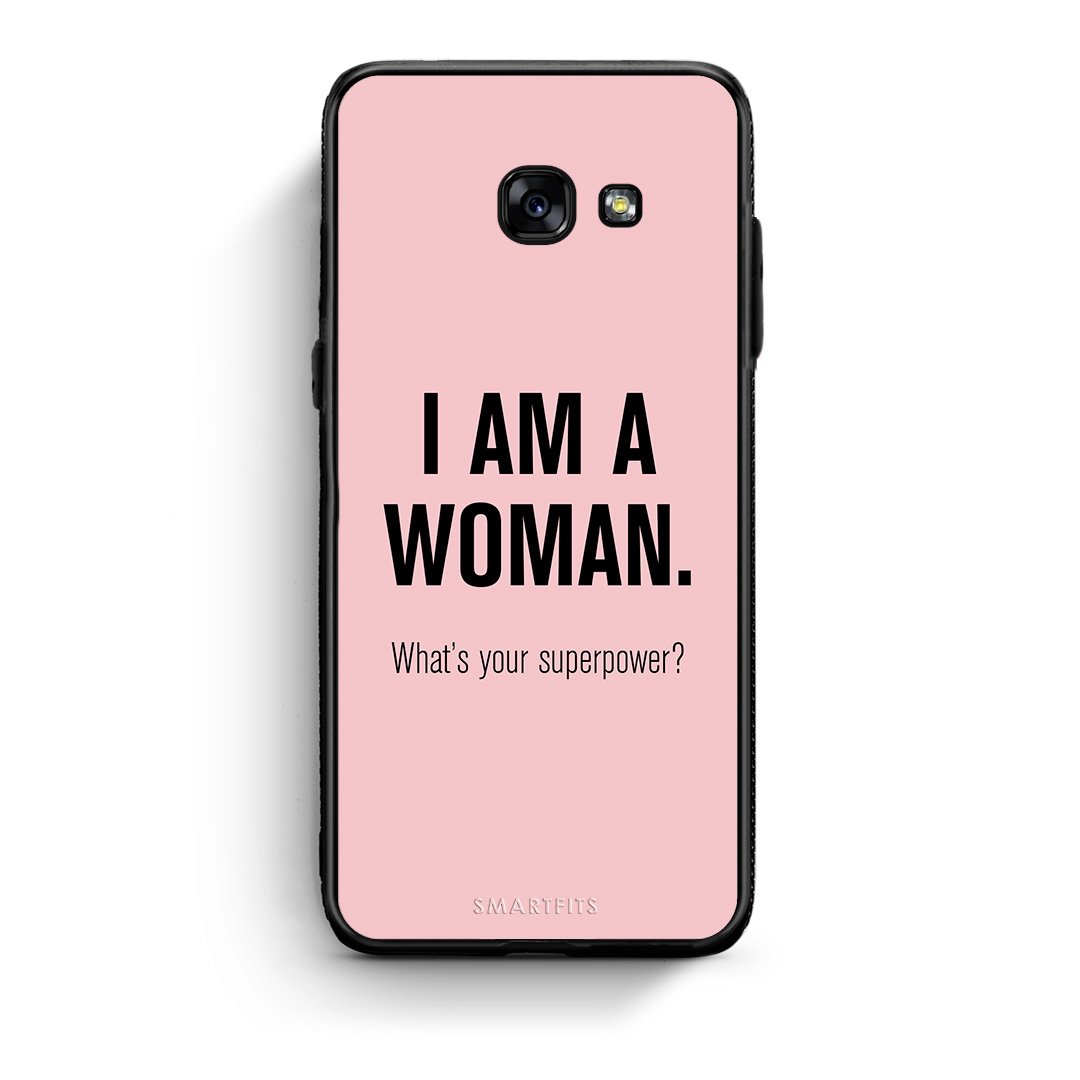 Samsung A5 2017 Superpower Woman θήκη από τη Smartfits με σχέδιο στο πίσω μέρος και μαύρο περίβλημα | Smartphone case with colorful back and black bezels by Smartfits