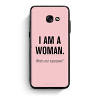 Thumbnail for Samsung A5 2017 Superpower Woman θήκη από τη Smartfits με σχέδιο στο πίσω μέρος και μαύρο περίβλημα | Smartphone case with colorful back and black bezels by Smartfits