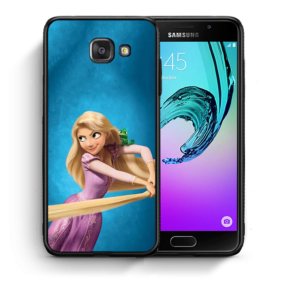 Θήκη Αγίου Βαλεντίνου Samsung A5 2017 Tangled 2 από τη Smartfits με σχέδιο στο πίσω μέρος και μαύρο περίβλημα | Samsung A5 2017 Tangled 2 case with colorful back and black bezels