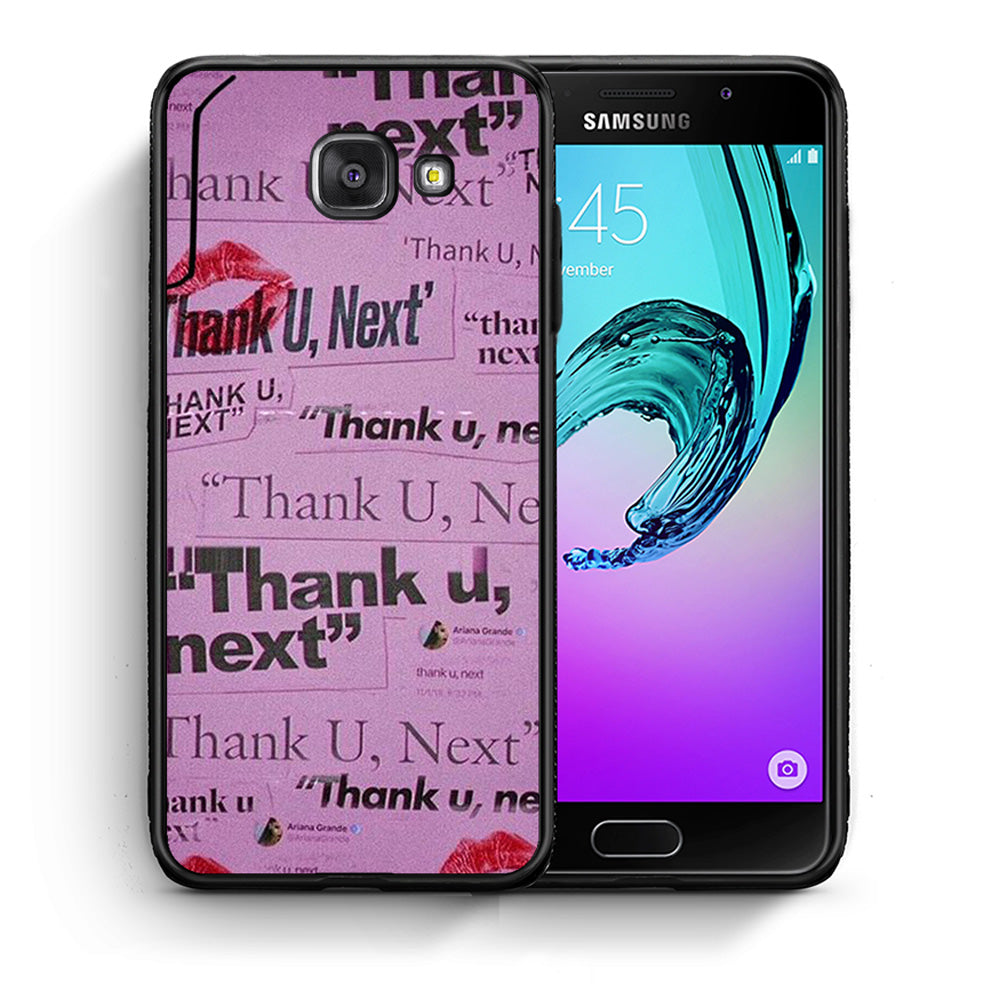 Θήκη Αγίου Βαλεντίνου Samsung A5 2017 Thank You Next από τη Smartfits με σχέδιο στο πίσω μέρος και μαύρο περίβλημα | Samsung A5 2017 Thank You Next case with colorful back and black bezels