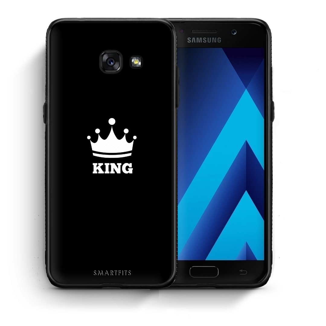 Θήκη Samsung A5 2017 King Valentine από τη Smartfits με σχέδιο στο πίσω μέρος και μαύρο περίβλημα | Samsung A5 2017 King Valentine case with colorful back and black bezels