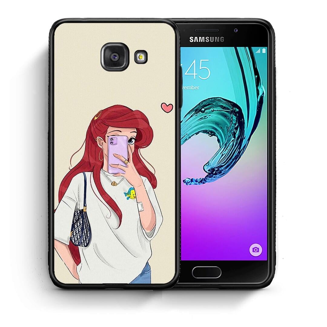 Θήκη Samsung A5 2017 Walking Mermaid από τη Smartfits με σχέδιο στο πίσω μέρος και μαύρο περίβλημα | Samsung A5 2017 Walking Mermaid case with colorful back and black bezels