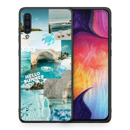 Θήκη Samsung A50 / A30s Aesthetic Summer από τη Smartfits με σχέδιο στο πίσω μέρος και μαύρο περίβλημα | Samsung A50 / A30s Aesthetic Summer case with colorful back and black bezels