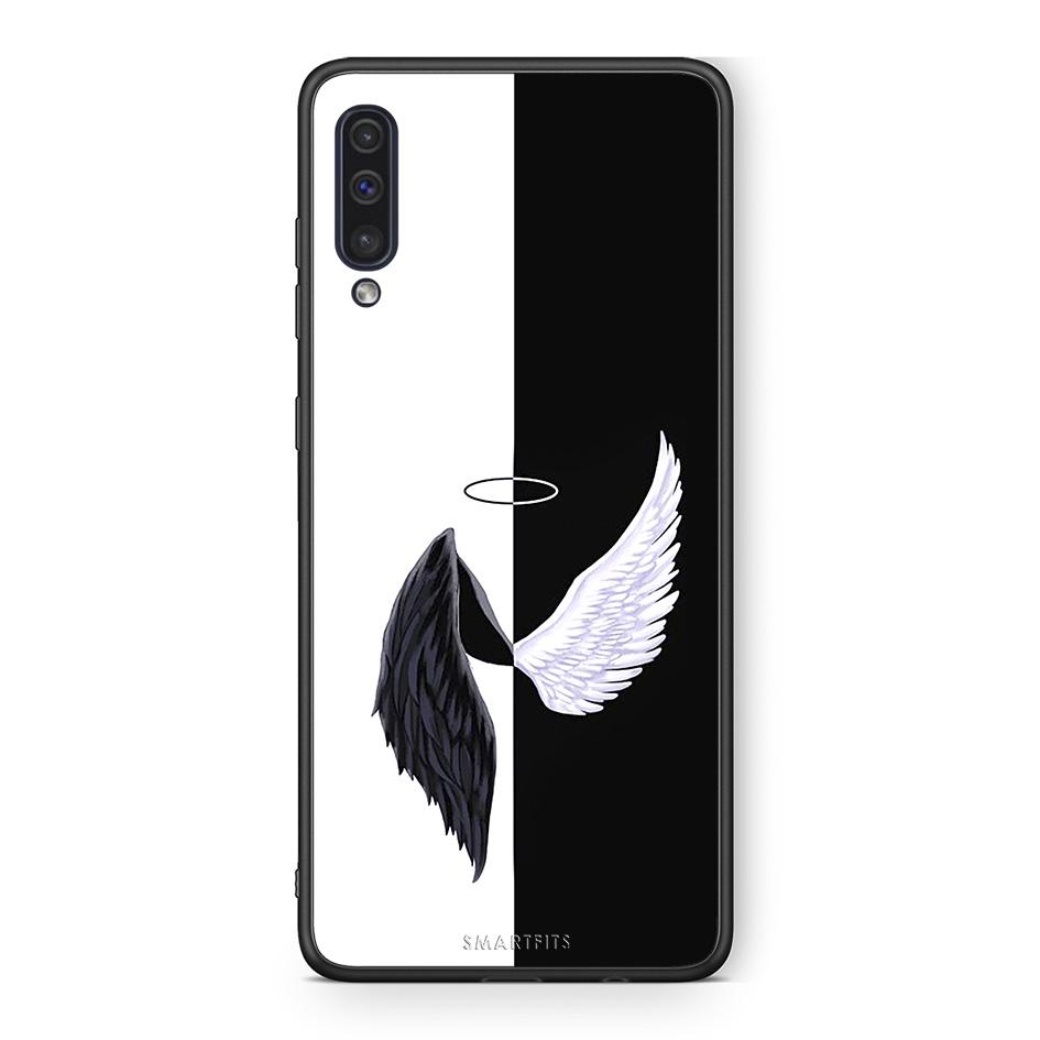 samsung a50 Angels Demons θήκη από τη Smartfits με σχέδιο στο πίσω μέρος και μαύρο περίβλημα | Smartphone case with colorful back and black bezels by Smartfits