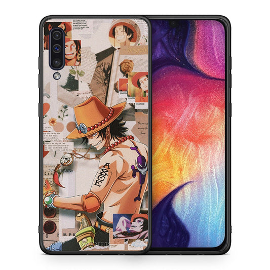 Θήκη Samsung A50/A30s Anime Collage από τη Smartfits με σχέδιο στο πίσω μέρος και μαύρο περίβλημα | Samsung A50/A30s Anime Collage case with colorful back and black bezels