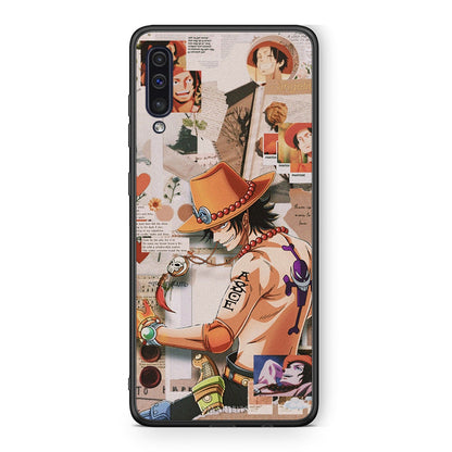samsung a50 Anime Collage θήκη από τη Smartfits με σχέδιο στο πίσω μέρος και μαύρο περίβλημα | Smartphone case with colorful back and black bezels by Smartfits