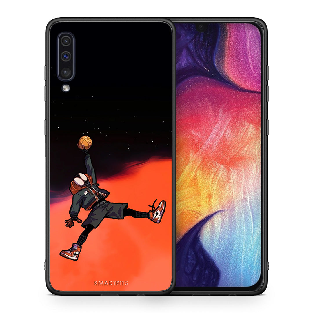 Θήκη Samsung A50/A30s Basketball Hero από τη Smartfits με σχέδιο στο πίσω μέρος και μαύρο περίβλημα | Samsung A50/A30s Basketball Hero case with colorful back and black bezels