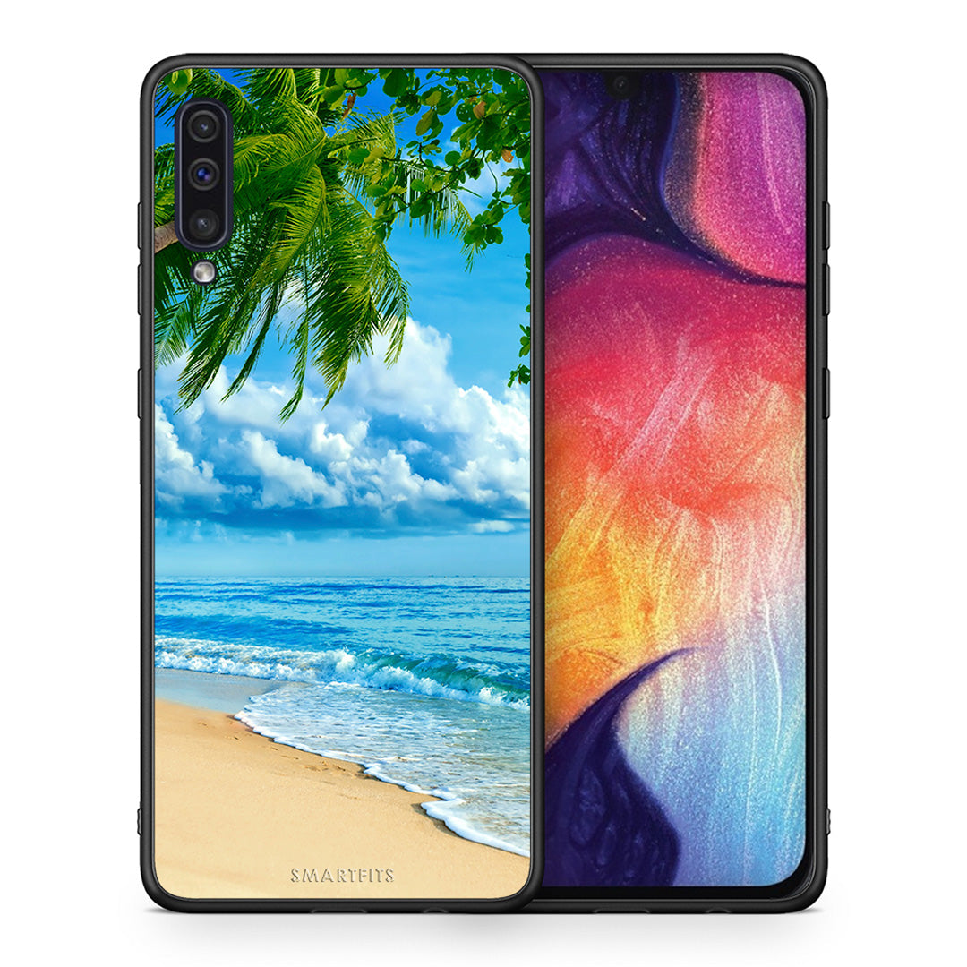 Θήκη Samsung A50/A30s Beautiful Beach από τη Smartfits με σχέδιο στο πίσω μέρος και μαύρο περίβλημα | Samsung A50/A30s Beautiful Beach case with colorful back and black bezels