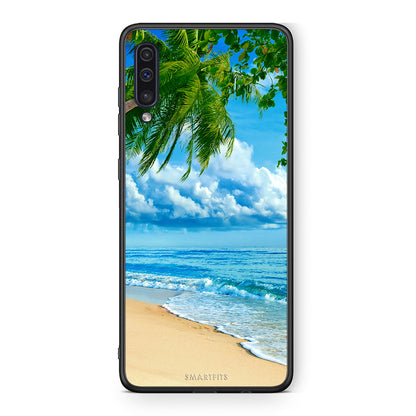 samsung a50 Beautiful Beach θήκη από τη Smartfits με σχέδιο στο πίσω μέρος και μαύρο περίβλημα | Smartphone case with colorful back and black bezels by Smartfits