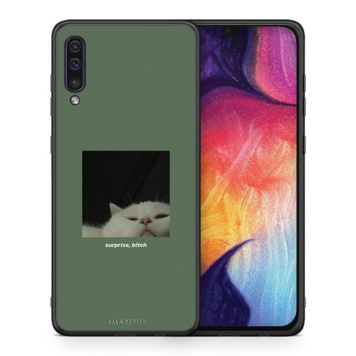 Θήκη Samsung A50/A30s Bitch Surprise από τη Smartfits με σχέδιο στο πίσω μέρος και μαύρο περίβλημα | Samsung A50/A30s Bitch Surprise case with colorful back and black bezels