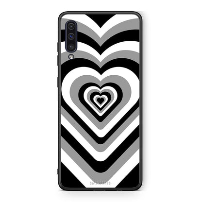 samsung a50 Black Hearts θήκη από τη Smartfits με σχέδιο στο πίσω μέρος και μαύρο περίβλημα | Smartphone case with colorful back and black bezels by Smartfits