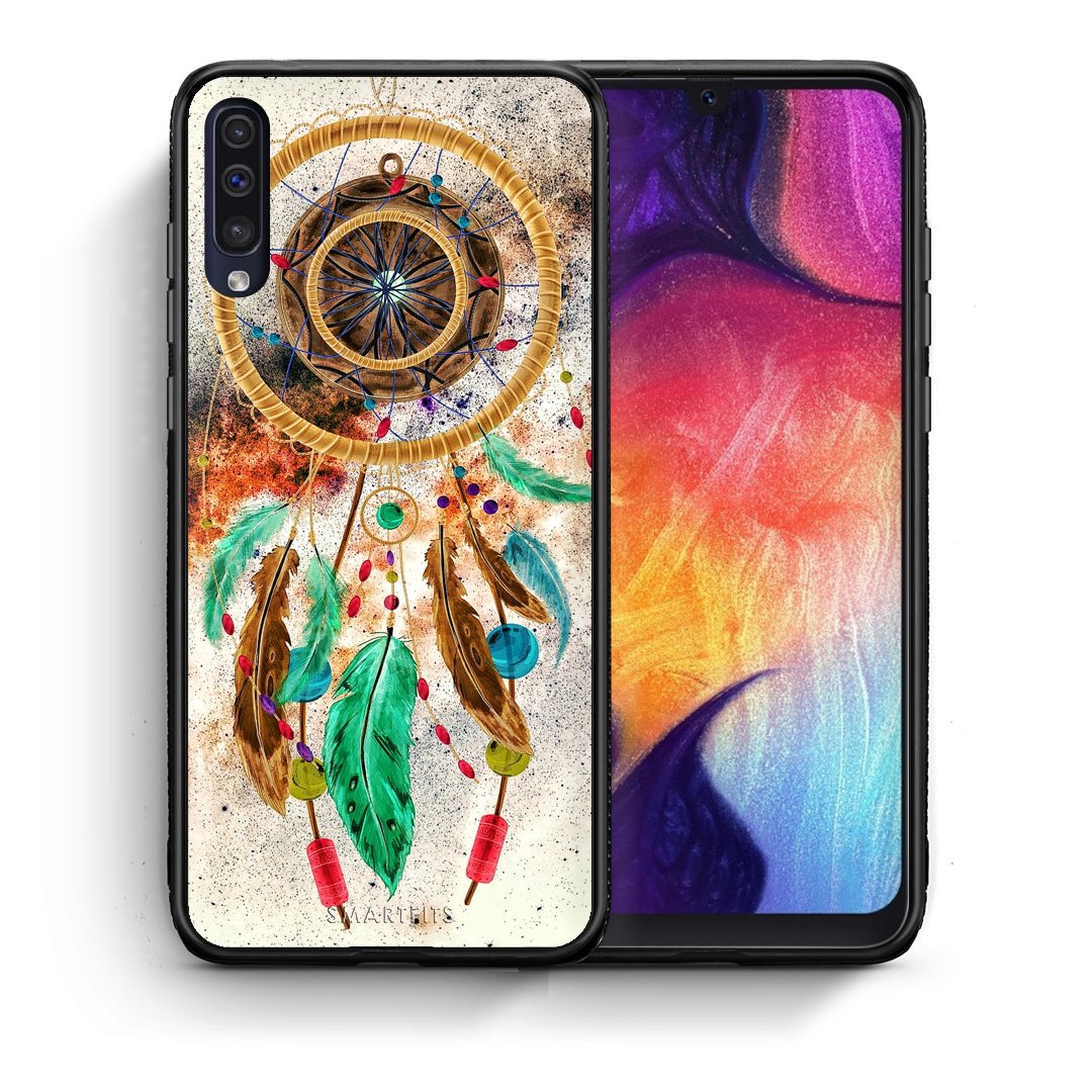 Θήκη Samsung A50/A30s DreamCatcher Boho από τη Smartfits με σχέδιο στο πίσω μέρος και μαύρο περίβλημα | Samsung A50/A30s DreamCatcher Boho case with colorful back and black bezels