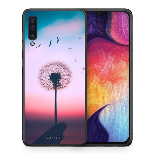 Θήκη Samsung A50/A30s Wish Boho από τη Smartfits με σχέδιο στο πίσω μέρος και μαύρο περίβλημα | Samsung A50/A30s Wish Boho case with colorful back and black bezels