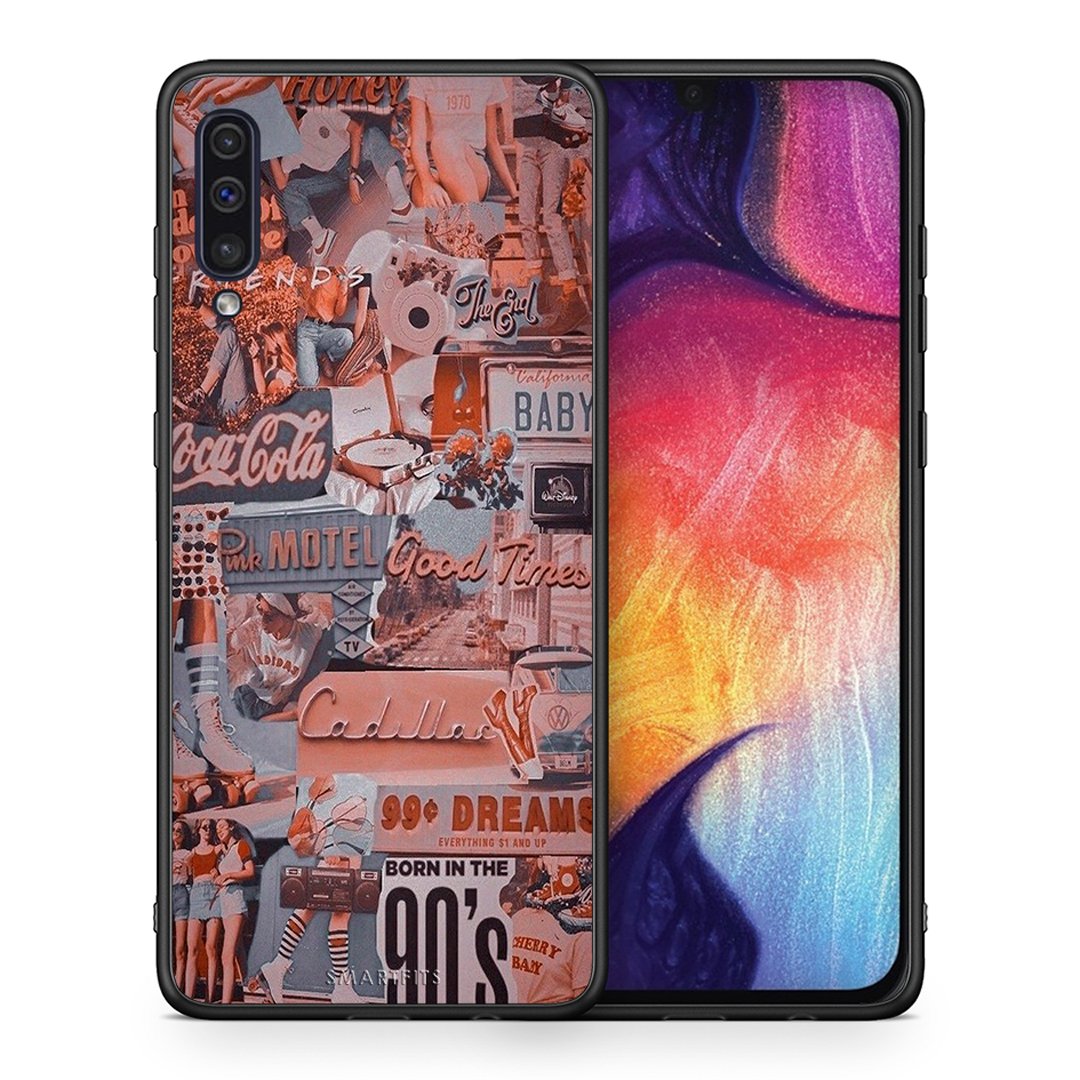 Θήκη Samsung A50/A30s Born In 90s από τη Smartfits με σχέδιο στο πίσω μέρος και μαύρο περίβλημα | Samsung A50/A30s Born In 90s case with colorful back and black bezels